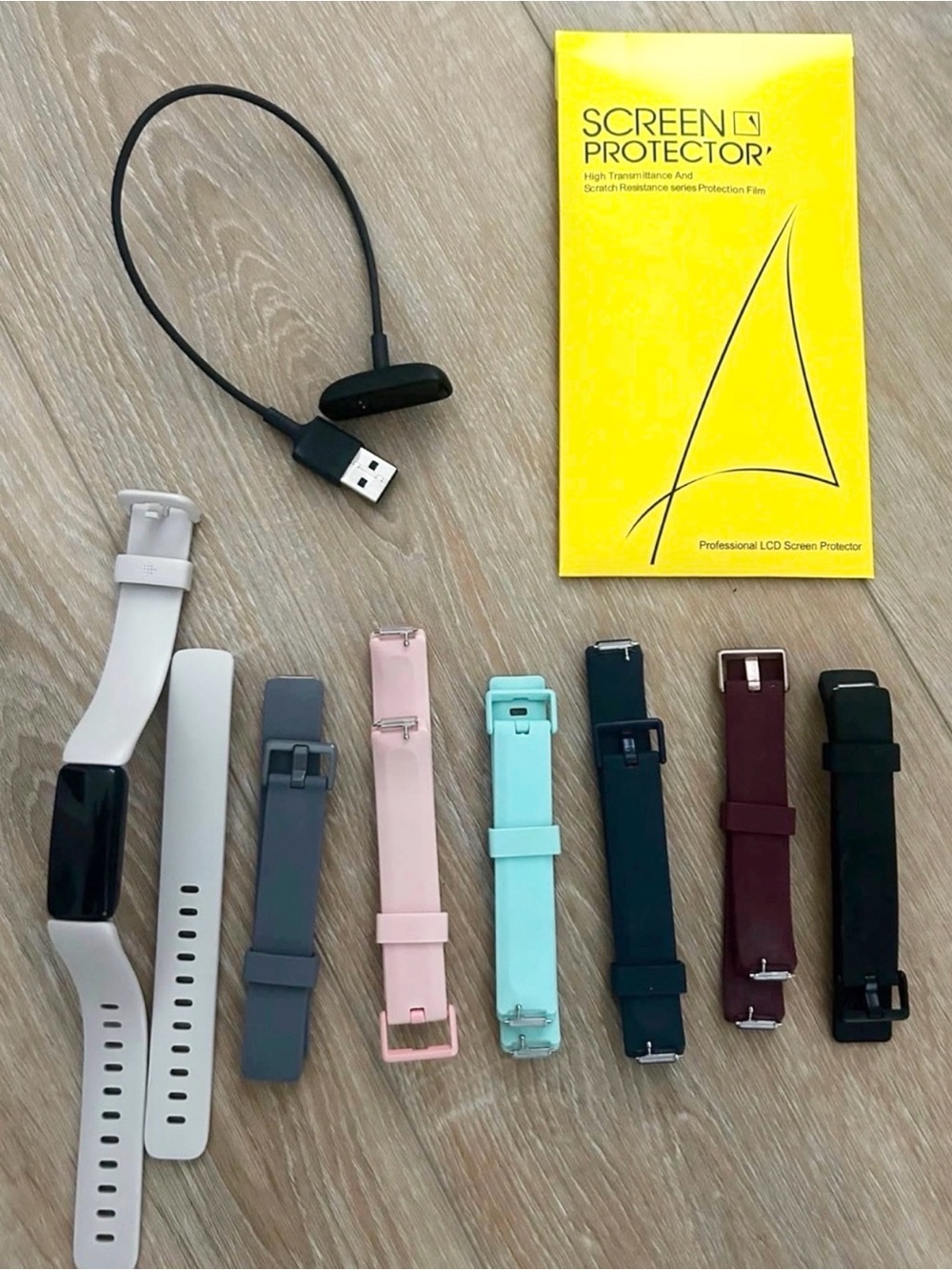 Fitbit Inspire 2 + bands/screen protector✨
